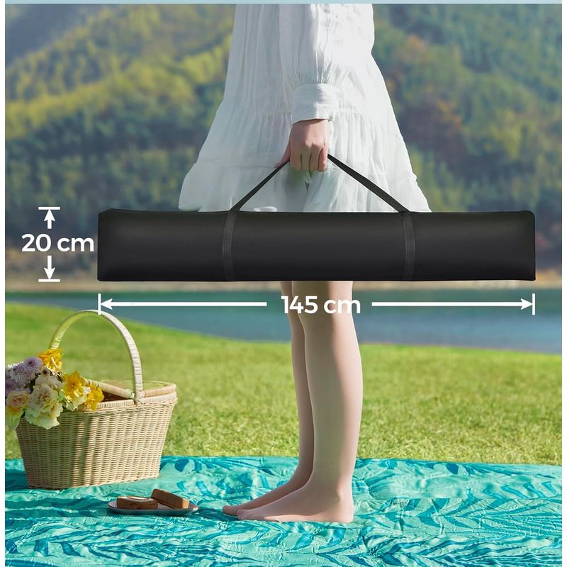 Casa si Gradina - Gradina si terasa - Balansoare si hamace - Balansoare - Hamac cu suport metalic, cu suprafata captusita, reglabil, include perna, 200 kg, 300x120x110 cm, albastru - Infinity.ro