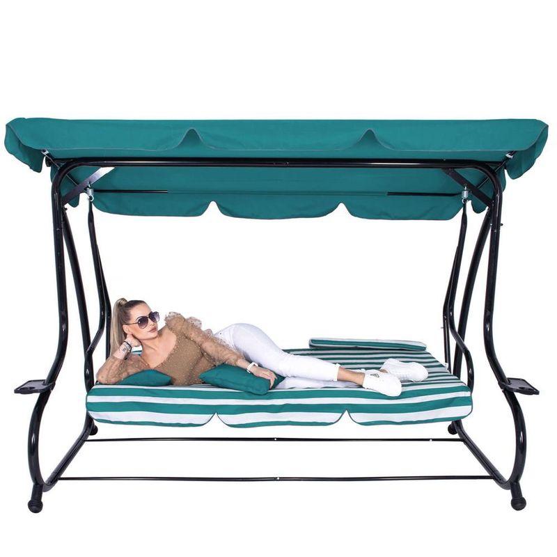 Casa si Gradina - Gradina si terasa - Balansoare si hamace - Balansoare - Balansoar leagan pat 4 persoane Sersimo Roma, sarcina 300kg - Infinity.ro