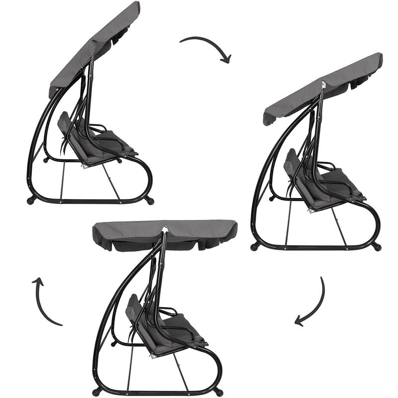 Casa si Gradina - Gradina si terasa - Balansoare si hamace - Balansoare - Balansoar leagan pat 4 persoane Sersimo Lisabona, GS3E, greutate maxima 280kg - Infinity.ro