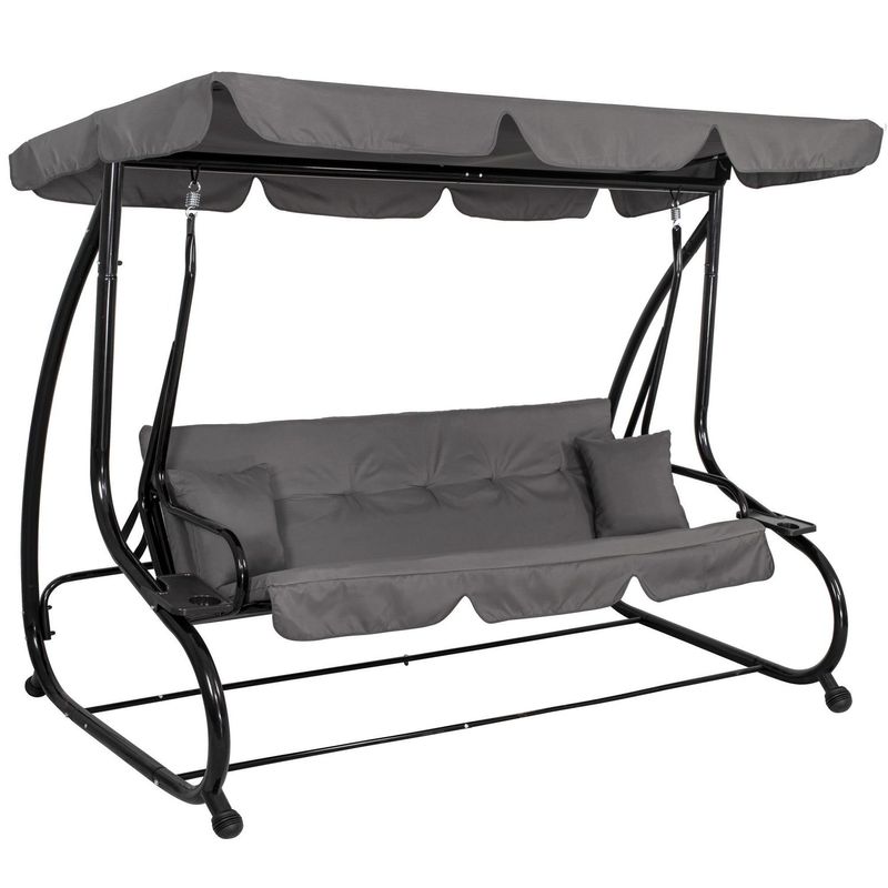 Casa si Gradina - Gradina si terasa - Balansoare si hamace - Balansoare - Balansoar leagan pat 4 persoane Sersimo Lisabona, GS3E, greutate maxima 280kg - Infinity.ro
