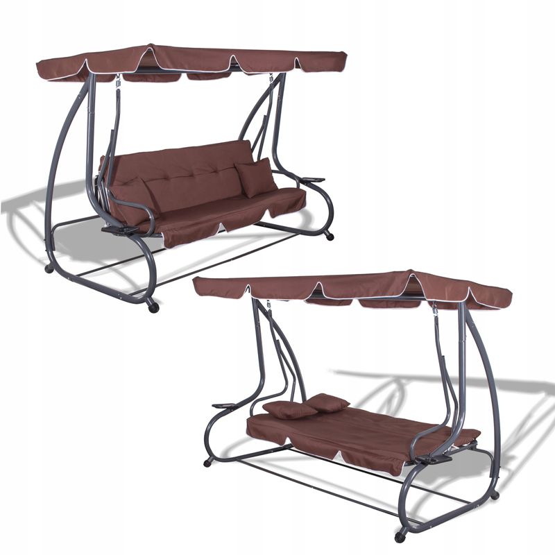 Casa si Gradina - Gradina si terasa - Balansoare si hamace - Balansoare - Balansoar leagan pat 4 persoane Sersimo Atena, GS4, greutate maxima 280kg - Infinity.ro