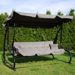 Casa si Gradina - Gradina si terasa - Balansoare si hamace - Balansoare - Balansoar leagan pat 4 persoane Sersimo Lisabona, GS3E, greutate maxima 280kg - Infinity.ro