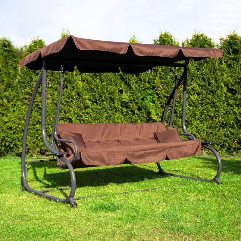 Casa si Gradina - Gradina si terasa - Balansoare si hamace - Balansoare - Balansoar leagan pat 4 persoane Sersimo Atena, GS4, greutate maxima 280kg - Infinity.ro