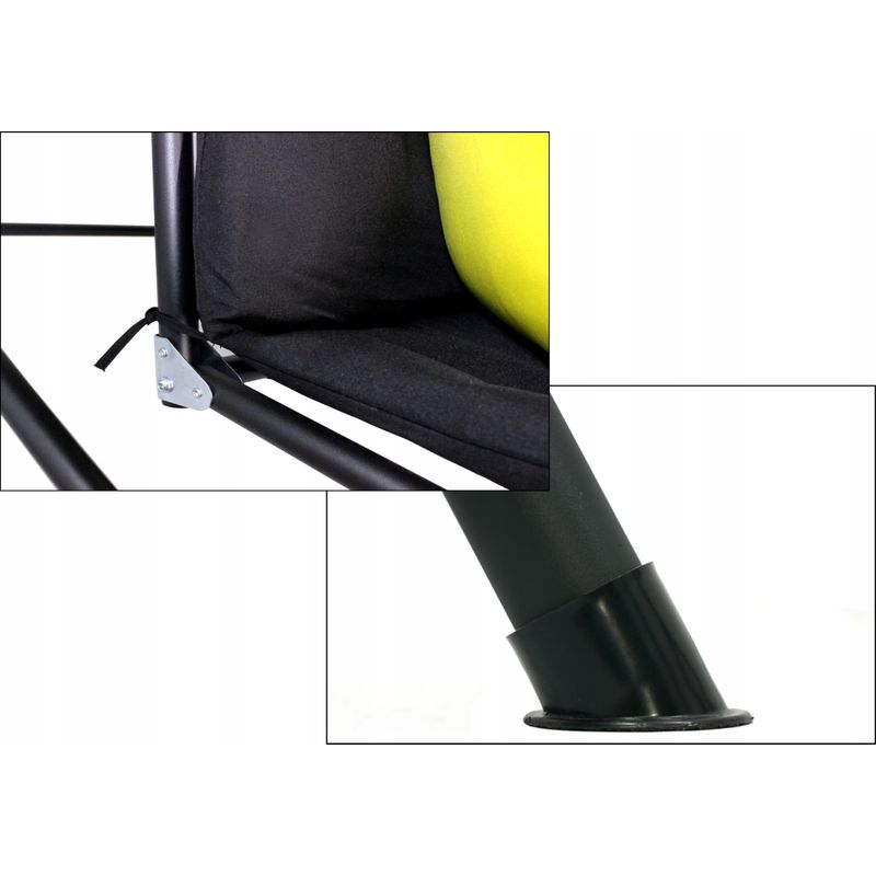 Casa si Gradina - Gradina si terasa - Balansoare si hamace - Balansoare - Leagan balansoar gradina Sersimo Trieste, 3 locuri, 220kg, negru - Infinity.ro