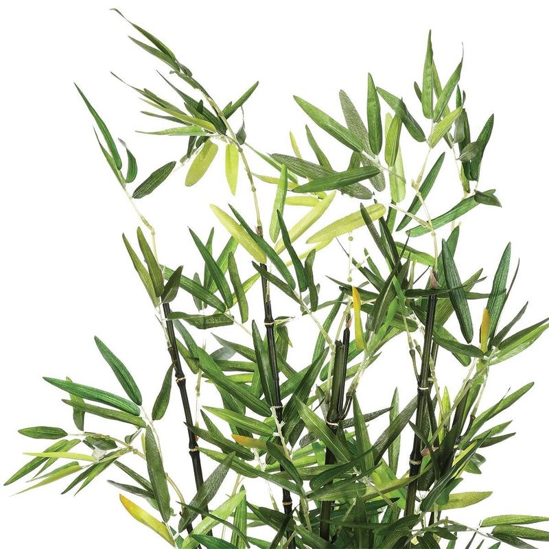 Casa si Gradina - Decoratiuni - Obiecte decorative - Plante artificiale - Planta artificiala bambus cu ghiveci teracota, frunze poliester, aspect natural, fara intretinere, 36x36x76 cm, verde - Infinity.ro