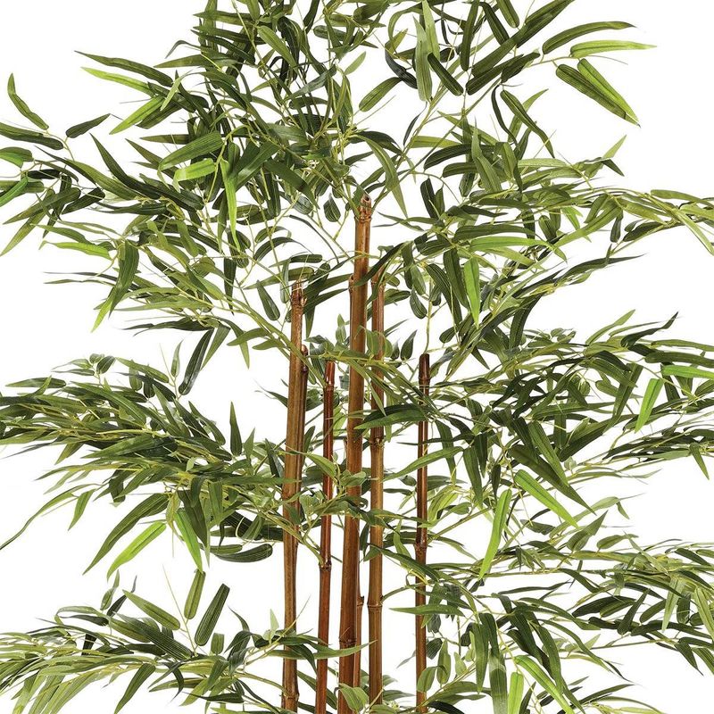 Casa si Gradina - Decoratiuni - Obiecte decorative - Plante artificiale - Planta artificiala bambus cu ghiveci, frunzis bogat poliester, aspect natural, fara intretinere, 105x98x185 cm, verde - Infinity.ro
