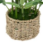 Casa si Gradina - Decoratiuni - Obiecte decorative - Plante artificiale - Planta artificiala bambus cu ghiveci natural, fara intretinere, ideala birou sau raft, 32x32x46 cm, verde - Infinity.ro