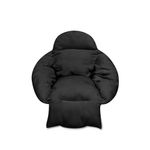 Casa si Gradina - Gradina si terasa - Balansoare si hamace - Balansoare - Perna pentru scaun rotund tip leagan suspendat, dimensiune XXL, negru - Infinity.ro