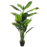 Casa si Gradina - Decoratiuni - Obiecte decorative - Plante artificiale - Planta artificiala bananier cu ghiveci, frunze EVA/PE bogate, aspect tropical exotic, fara intretinere, 116x116x168 - Infinity.ro