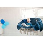 Casa si Gradina - Gradina si terasa - Balansoare si hamace - Balansoare - Scaun dublu tip leagan suspendat pentru casa sau gradina, Sersimo, cu franjuri, bej - Infinity.ro