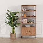 Casa si Gradina - Decoratiuni - Obiecte decorative - Plante artificiale - Planta artificiala bananier cu ghiveci, frunze EVA/PE bogate, aspect tropical exotic, fara intretinere, 116x116x168 - Infinity.ro