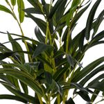 Casa si Gradina - Decoratiuni - Obiecte decorative - Plante artificiale - Planta artificiala palmier cu ghiveci natural, frunze EVA realiste, fara intretinere, 50x50x80 cm, verde - Infinity.ro