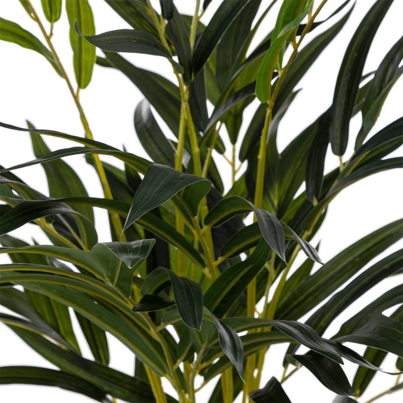 Casa si Gradina - Decoratiuni - Obiecte decorative - Plante artificiale - Planta artificiala palmier cu ghiveci natural, frunze EVA realiste, fara intretinere, 50x50x80 cm, verde - Infinity.ro