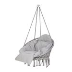 Casa si Gradina - Gradina si terasa - Balansoare si hamace - Balansoare - Scaun rotund tip leagan suspendat cu perna Confort Plus, casa sau gradina, gri - Infinity.ro