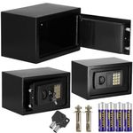 Casa si Gradina - Constructii - Depozitare, transport si protectie - Seifuri si casete de valori - Seif electronic standard cu cifru si cheie, 200x310x200 mm, Otel, Negru - Infinity.ro