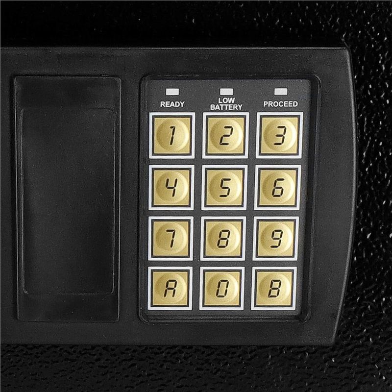 Casa si Gradina - Constructii - Depozitare, transport si protectie - Seifuri si casete de valori - Seif electronic standard cu cifru si cheie, 200x310x200 mm, Otel, Negru - Infinity.ro