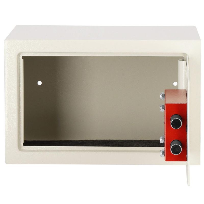 Casa si Gradina - Constructii - Depozitare, transport si protectie - Seifuri si casete de valori - Seif standard cu cheie otel 2 chei incluse dibluri montare, 200x310x200 mm, rezistent, bej - Infinity.ro