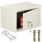 Casa si Gradina - Constructii - Depozitare, transport si protectie - Seifuri si casete de valori - Seif standard cu cheie otel 2 chei incluse dibluri montare, 200x310x200 mm, rezistent, bej - Infinity.ro