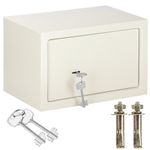 Casa si Gradina - Constructii - Depozitare, transport si protectie - Seifuri si casete de valori - Seif standard cu cheie otel 2 chei incluse dibluri montare, 200x310x200 mm, rezistent, bej - Infinity.ro