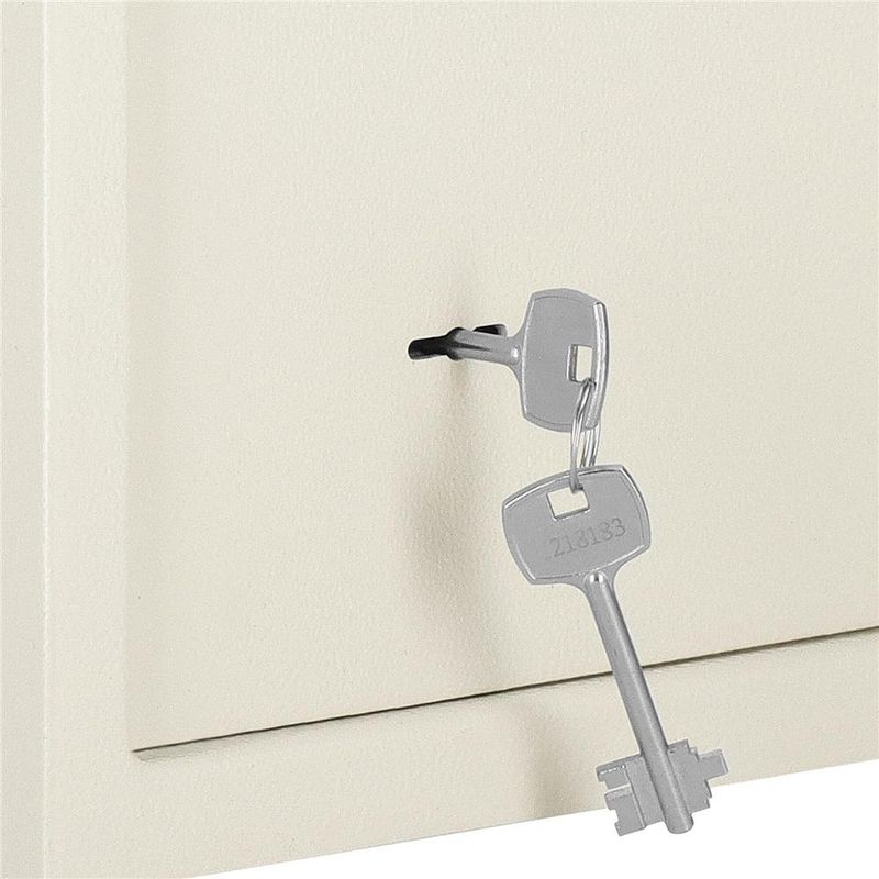 Casa si Gradina - Constructii - Depozitare, transport si protectie - Seifuri si casete de valori - Seif standard cu cheie otel 2 chei incluse dibluri montare, 200x310x200 mm, rezistent, bej - Infinity.ro