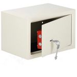 Casa si Gradina - Constructii - Depozitare, transport si protectie - Seifuri si casete de valori - Seif standard cu cheie otel 2 chei incluse dibluri montare, 200x310x200 mm, rezistent, bej - Infinity.ro