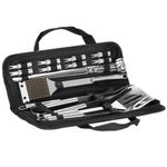 Casa si Gradina - Gradina si terasa - Gratare si accesorii - Gratare de gradina - Set accesorii gratar inox 20 piese cu furculita spatula cleste perie, rezistente la caldura, husa transport inclusa - Infinity.ro