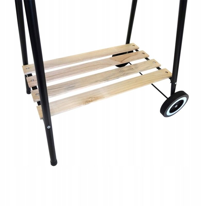 Casa si Gradina - Gradina si terasa - Gratare si accesorii - Gratare de gradina - Gratar metalic carbuni cu tava cromata, spita rotisor, reglare inaltime 4 trepte, 104x88x45 cm - Infinity.ro