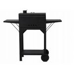 Casa si Gradina - Gradina si terasa - Gratare si accesorii - Gratare de gradina - Gratar pe carbuni pentru gradina cu capac, termometru si rafturi laterale, din otel si fonta, 51x34 cm, negru - Infinity.ro