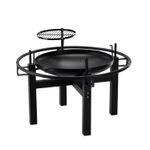 Casa si Gradina - Gradina si terasa - Gratare si accesorii - Gratare de gradina - Gratar multifunctional cu rotisor, constructie metalica rezistenta, 90x86x99 cm, negru - Infinity.ro