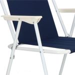 Casa si Gradina - Gradina si terasa - Mobilier exterior - Scaune si sezlonguri gradina - Scaun plaja pliabil cu cotiere, cadru metal vopsit cu pulbere, tesatura sintetica, max 100 kg, 52x74 cm, bleumarin - Infinity.ro