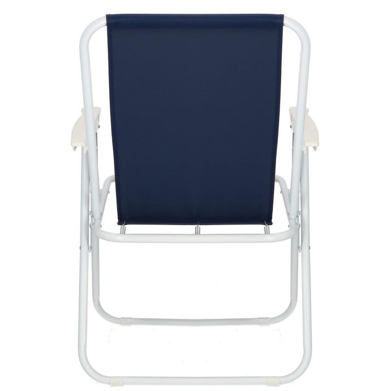 Casa si Gradina - Gradina si terasa - Mobilier exterior - Scaune si sezlonguri gradina - Scaun plaja pliabil cu cotiere, cadru metal vopsit cu pulbere, tesatura sintetica, max 100 kg, 52x74 cm, bleumarin - Infinity.ro