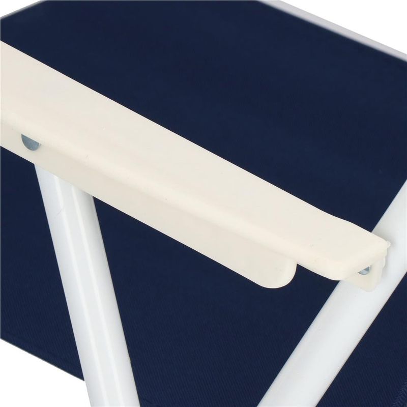 Casa si Gradina - Gradina si terasa - Mobilier exterior - Scaune si sezlonguri gradina - Scaun plaja pliabil cu cotiere, cadru metal vopsit cu pulbere, tesatura sintetica, max 100 kg, 52x74 cm, bleumarin - Infinity.ro
