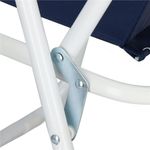 Casa si Gradina - Gradina si terasa - Mobilier exterior - Scaune si sezlonguri gradina - Scaun plaja pliabil cu cotiere, cadru metal vopsit cu pulbere, tesatura sintetica, max 100 kg, 52x74 cm, bleumarin - Infinity.ro