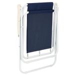 Casa si Gradina - Gradina si terasa - Mobilier exterior - Scaune si sezlonguri gradina - Scaun plaja pliabil cu cotiere, cadru metal vopsit cu pulbere, tesatura sintetica, max 100 kg, 52x74 cm, bleumarin - Infinity.ro