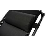 Casa si Gradina - Gradina si terasa - Mobilier exterior - Scaune si sezlonguri gradina - Sezlong pliabil cu parasolar SERSIMO, 85x77x150cm, Negru - Infinity.ro