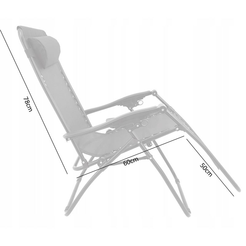 Casa si Gradina - Gradina si terasa - Mobilier exterior - Scaune si sezlonguri gradina - Sezlong pliabil cu parasolar SERSIMO, 85x77x150cm, Negru - Infinity.ro