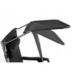 Casa si Gradina - Gradina si terasa - Mobilier exterior - Scaune si sezlonguri gradina - Sezlong pliabil cu parasolar SERSIMO, 85x77x150cm, Negru - Infinity.ro