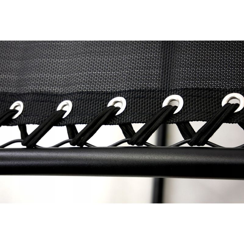 Casa si Gradina - Gradina si terasa - Mobilier exterior - Scaune si sezlonguri gradina - Sezlong pliabil cu parasolar SERSIMO, 85x77x150cm, Negru - Infinity.ro