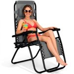 Casa si Gradina - Gradina si terasa - Mobilier exterior - Scaune si sezlonguri gradina - Sezlong scaun pliant plaja sau gradina, Siesta, gravitatie zero, cu tetiera, 175x67x110 cm, gri - Infinity.ro