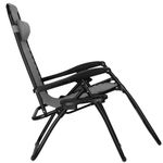 Casa si Gradina - Gradina si terasa - Mobilier exterior - Scaune si sezlonguri gradina - Sezlong scaun pliant plaja sau gradina, Siesta, gravitatie zero, cu tetiera, 175x67x110 cm, gri - Infinity.ro