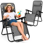 Casa si Gradina - Gradina si terasa - Mobilier exterior - Scaune si sezlonguri gradina - Sezlong scaun pliant plaja sau gradina, Siesta, gravitatie zero, cu tetiera, 175x67x110 cm, gri - Infinity.ro