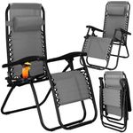 Casa si Gradina - Gradina si terasa - Mobilier exterior - Scaune si sezlonguri gradina - Sezlong scaun pliant plaja sau gradina, Siesta, gravitatie zero, cu tetiera, 175x67x110 cm, gri - Infinity.ro