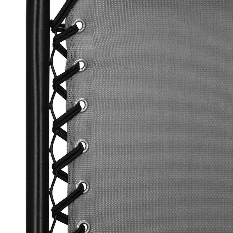 Casa si Gradina - Gradina si terasa - Mobilier exterior - Scaune si sezlonguri gradina - Sezlong scaun pliant plaja sau gradina, Siesta, gravitatie zero, cu tetiera, 175x67x110 cm, gri - Infinity.ro