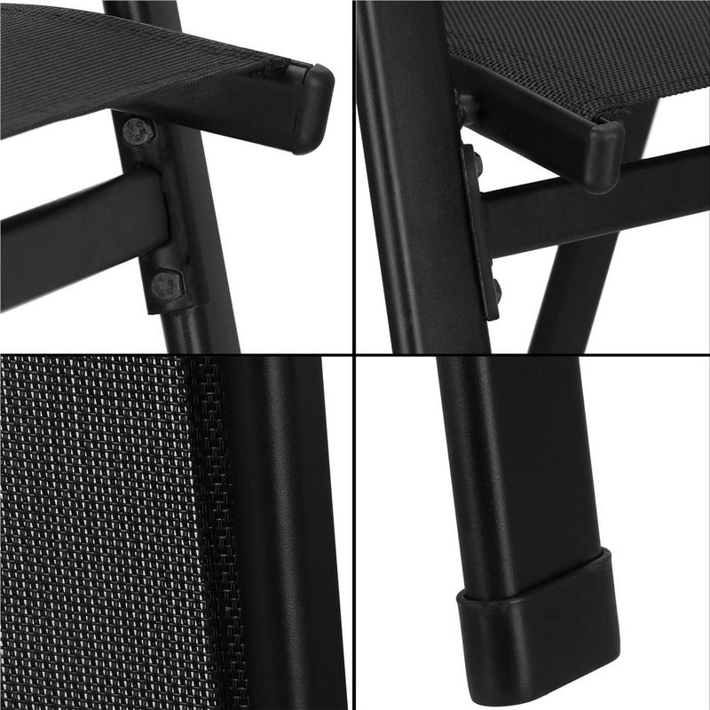 Casa si Gradina - Gradina si terasa - Mobilier exterior - Seturi mobila gradina - Set mobilier gradina, 2 scaune si masa rotunda, blat sticla, cadru metalic, 60x70 cm, negru - Infinity.ro