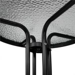 Casa si Gradina - Gradina si terasa - Mobilier exterior - Seturi mobila gradina - Set mobilier gradina, 2 scaune si masa rotunda, blat sticla, cadru metalic, 60x70 cm, negru - Infinity.ro