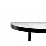 Casa si Gradina - Gradina si terasa - Mobilier exterior - Seturi mobila gradina - Set mobilier gradina sau balcon, masa semirotund sticla cu 2 scaune pliabile, negru - Infinity.ro