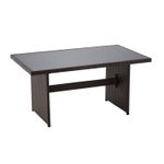 Casa si Gradina - Gradina si terasa - Mobilier exterior - Seturi mobila gradina - Set mobilier gradina 7 piese, canapea 3 locuri, 2 fotolii, 2 tabureti si masa cu blat de sticla, ratan PE, maro si bej - Infinity.ro