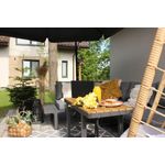 Casa si Gradina - Gradina si terasa - Mobilier exterior - Seturi mobila gradina - Set mobilier gradina Bogota coltar modular, 2 canapele si masa cu inaltime reglabila, cadru aluminiu, 160x70x79 cm, gri - Infinity.ro