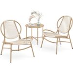 Casa si Gradina - Gradina si terasa - Mobilier exterior - Seturi mobila gradina - Set bistro gradina 3 piese, scaune Acapulco si masa diametru 50 cm, cadru metalic, maro - Infinity.ro