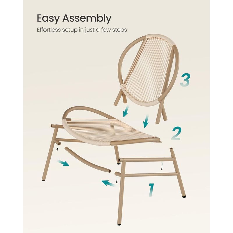 Casa si Gradina - Gradina si terasa - Mobilier exterior - Seturi mobila gradina - Set bistro gradina 3 piese, scaune Acapulco si masa diametru 50 cm, cadru metalic, maro - Infinity.ro